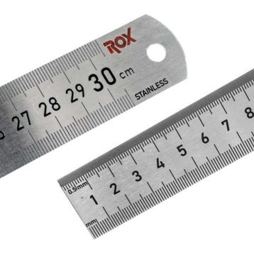 Rox 0199 Çift Taraflı 300 MM Çelik Cetvel
