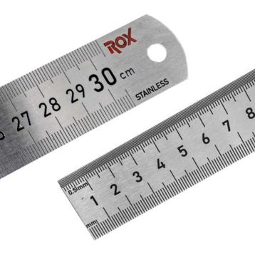 Rox 0199 Çift Taraflı 300 MM Çelik Cetvel