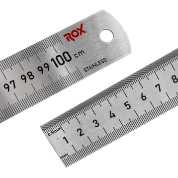 Rox 0201 1000 MM Çift Taraflı Çelik Cetvel