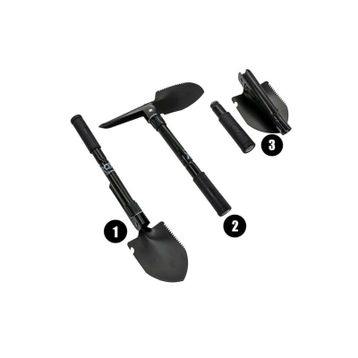 Rox 42 cm Camping 0106 Pusulalı Mini Katlanır Kürek Kamp Küreği