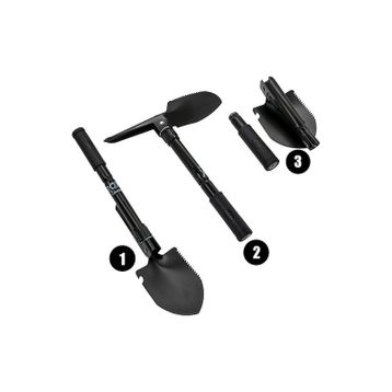 Rox 42 cm Camping 0106 Pusulalı Mini Katlanır Kürek Kamp Küreği