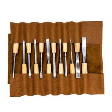Rox Wood 0125 12 Parça Deri Çantalı Premium Iskarpela Seti