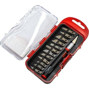 Rox Wood 0180 Pro 15 Parça Neşter Ahşap ve Maket Hobi Bıçak Seti