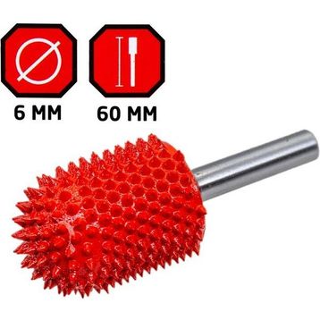 Rox Wood 0286 Karbür Oval Başlı Ahşap Şekillendirme Törpü