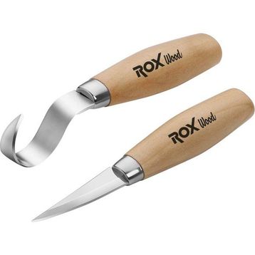 Rox Wood 2 Parça Kaşık Oyma Bıçak Seti