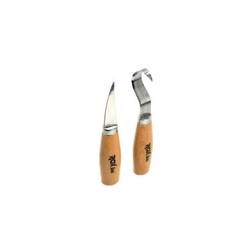 Rox Wood 2 Parça Kaşık Oyma Bıçak Seti