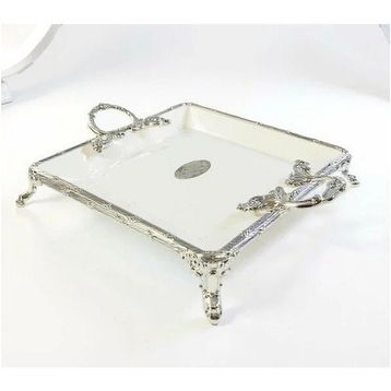 Roy King Classy Kare 24x30 cm Gümüş Sunum Tabak