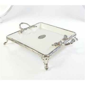 Roy King Classy Kare 28x34 cm Gümüş Sunum Tabak