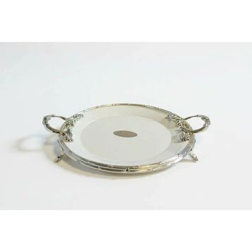Roy King Classy Yuvarlak 26x32 cm Gümüş Sunum Tabak