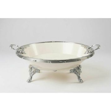 Roy King Classy Yuvarlak 26x32x10 cm Gümüş Derin Sunum Tabak