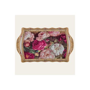 Roy King Rosa Bianca Porselen Tepsi