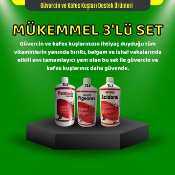 Royal Acidoral Pigeorex Pantonic 3'lü 1 lt Tamamlayıcı Yem Seti