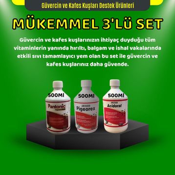 Royal Acidoral Pigeorex Pantonic 3'lü 500 ml Tamamlayıcı Yem Seti