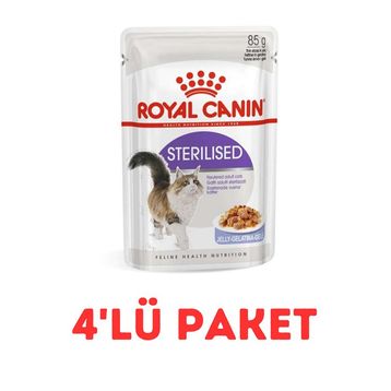 Royal Canin 4x85 gr Sterilised Jelly Kısırlaştırılmış Kedi Konservesi