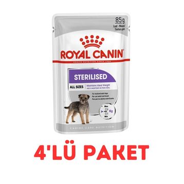 Royal Canin 4x85 gr Sterilised Kısılaştırılmış Köpekler İçin Pouch Konserve