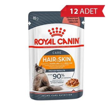 Royal Canin Hair Skin Sos İçinde 12x85 GR Yetişkin Kedi Konservesi