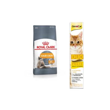 Royal Canin Hassas Tüylü Yetişkin 2 kg Kuru Kedi Mama + Gimcat Duo Paste Peynirli 50 gr Multi Vitamin