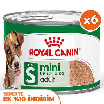 Royal Canin Mini Adult Küçük Irk 6x195 gr Köpek Konservesi