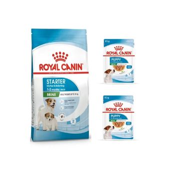 Royal Canin Mini Starter Yavru Köpek Maması 4 Kg + 2 adet 85 gr Mini Puppy Yaş Mama