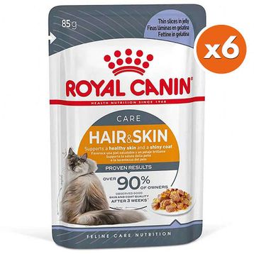 Royal Canin Pouch Jelly Hair Skin Hassas Tüylü 6x85 gr Kedi Maması