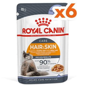 Royal Canin Pouch Jelly Hair Skin Hassas Tüylü 6x85 gr Kedi Maması