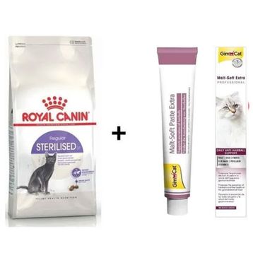 Royal Canin Sterilised 4 kg Kısırlaştırılmış Kedi Maması + Gimcat 100 gr Malt