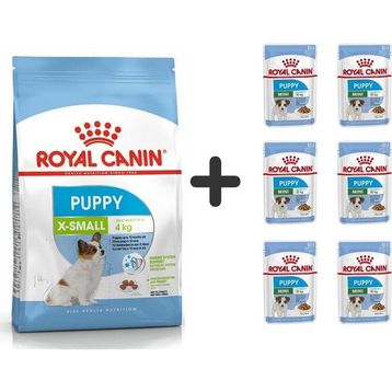 Royal Canin X-Small Puppy Küçük Irk 3 kg Yavru Köpek Maması + 6 Adet Yaş Mama