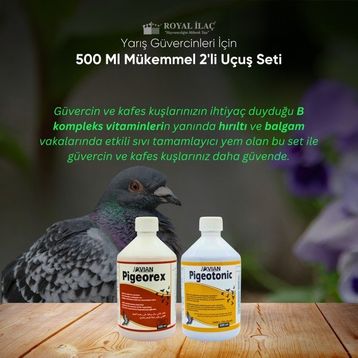 Royal Pigeotonic Pigeorex 2'li 500 ml Tamamlayıcı Yem Seti