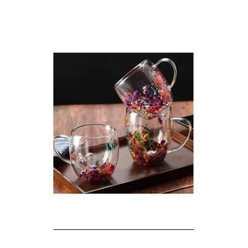 Royaleks 1385 250 ML 1 Adet Büyük Cidarlı Çiçekli Bardak