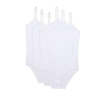 Royaleks 3 Adet İp Askılı Beyaz Kadın Çıtçıtlı Body