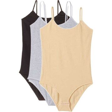 Royaleks 3 Adet İp Askılı Siyah Gri Ten Kadın Çıtçıtlı Body