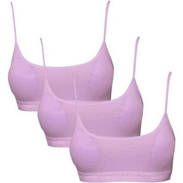 Royaleks 3 Adet Pedli İp Askılı Pembe Büstiyer