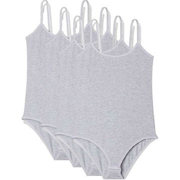 Royaleks 4 Adet İp Askılı Gri Kadın Çıtçıtlı Body