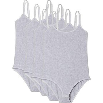 Royaleks 4 Adet İp Askılı Gri Kadın Çıtçıtlı Body