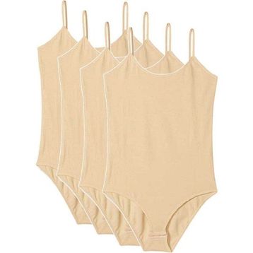 Royaleks 4 Adet İp Askılı Ten Kadın Çıtçıtlı Body