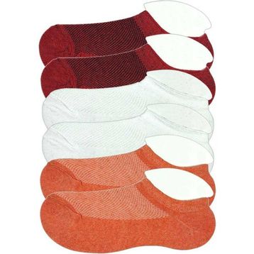 Royaleks 6 Adet Beyaz Turuncu Bordo Çocuk Sneaker Patik Çorap