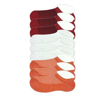 Royaleks 9 Adet Bordo Beyaz Turuncu Çocuk Sneaker Patik Çorap
