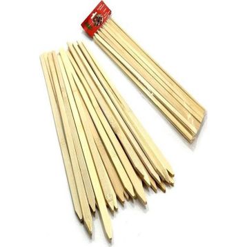 Royaleks Bambu Ahşap 30 cm 25 Adet Yassı Çöp Kebap Şişi