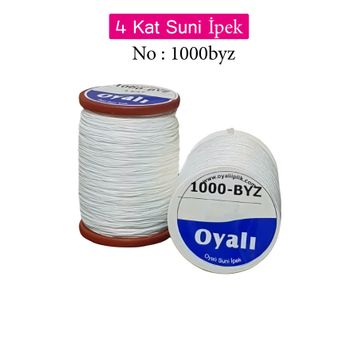 Royaleks No: 1000 Oyalı 4 Kat Suni İpek İğne Oyası Boncuk İpi