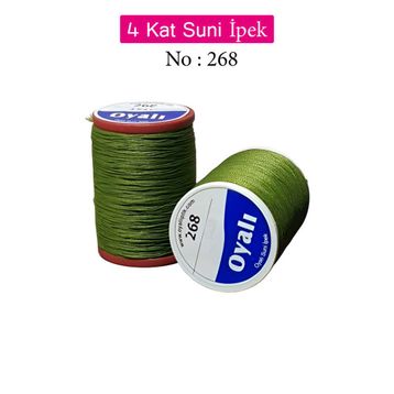 Royaleks No: 268 Oyalı 4 Kat Suni İpek İğne Oyası Boncuk İpi