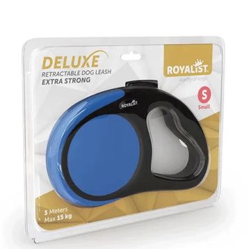 Royalist Deluxe Extra Strong Mavi Small 3 mt Otomatik Köpek Gezdirme Tasması
