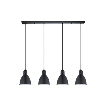 Rsylight 100 cm Retro Metal Masa Üstü Rustik 4'lü Siyah Sarkıt Avize