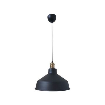 Rsylight 30 cm Retro Metal Siyah Dekoratif Eskitme Duylu Kafe Siyah İçi Gold Mutfak Avize