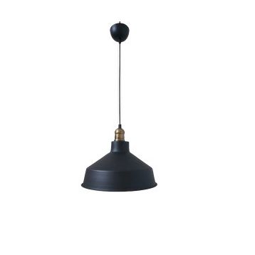 Rsylight 30 cm Retro Metal Siyah Dekoratif Eskitme Duylu Kafe Siyah İçi Gold Mutfak Avize
