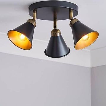 Rsylight Retro Metal Rustik 3'lü Mafsallı Tavan Plofyoner Avize