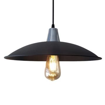 Rsylight Retro Metal Sarkıt Rustik Tekli Sarkıt Siyah Krom Askılı Avize