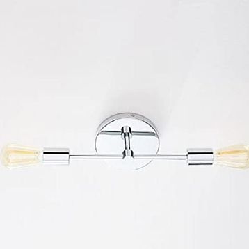 Rsylight Retro Modern Krom 2'li Tavan Plofyoner Rustik Avize