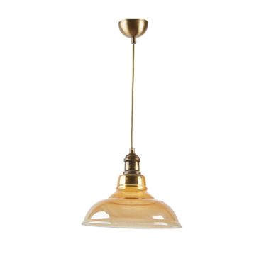 Rsylight Retro Rustik Bal Camlı Dekoratif Tekli Sarkıt Avize