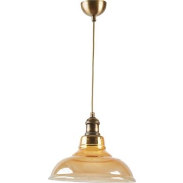 Rsylight Retro Rustik Bal Camlı Dekoratif Tekli Sarkıt Avize