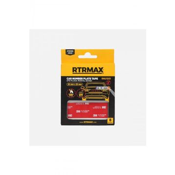 RTRMAX RNU1001 65 mm x 25 mm 8 Adet Çift Taraflı Oto Plaka Montaj Plaka